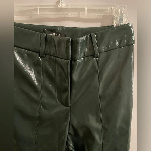 NWT 7 for All Mankind Green Faux Leather Pants - Picture 3 of 6